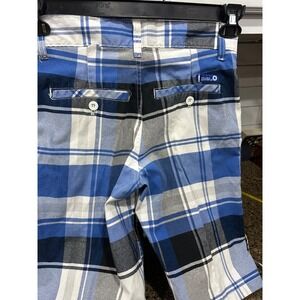southpole blue plaid long‎ shorts boy's 10